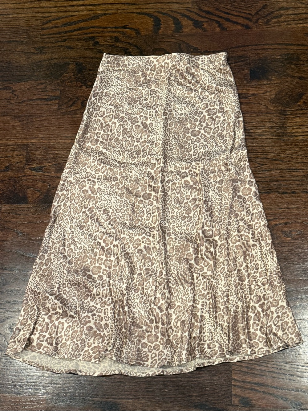 Rails Leopard Print Midi Skirt in Neutral Brown and Cream